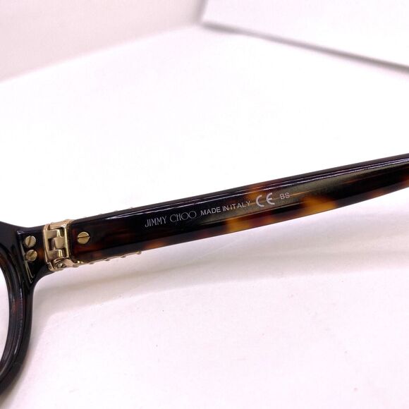Jimmy Choo Eyeglasses Frame JC76 TVD 53 [] 16 135 MM Authentic Tortoise Designer - Picture 10 of 11